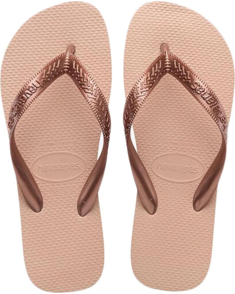 CHANCLAS HAVAIANAS TOP TIRAS 4137428-0076 ROSA BEIGE MUJER BEIG