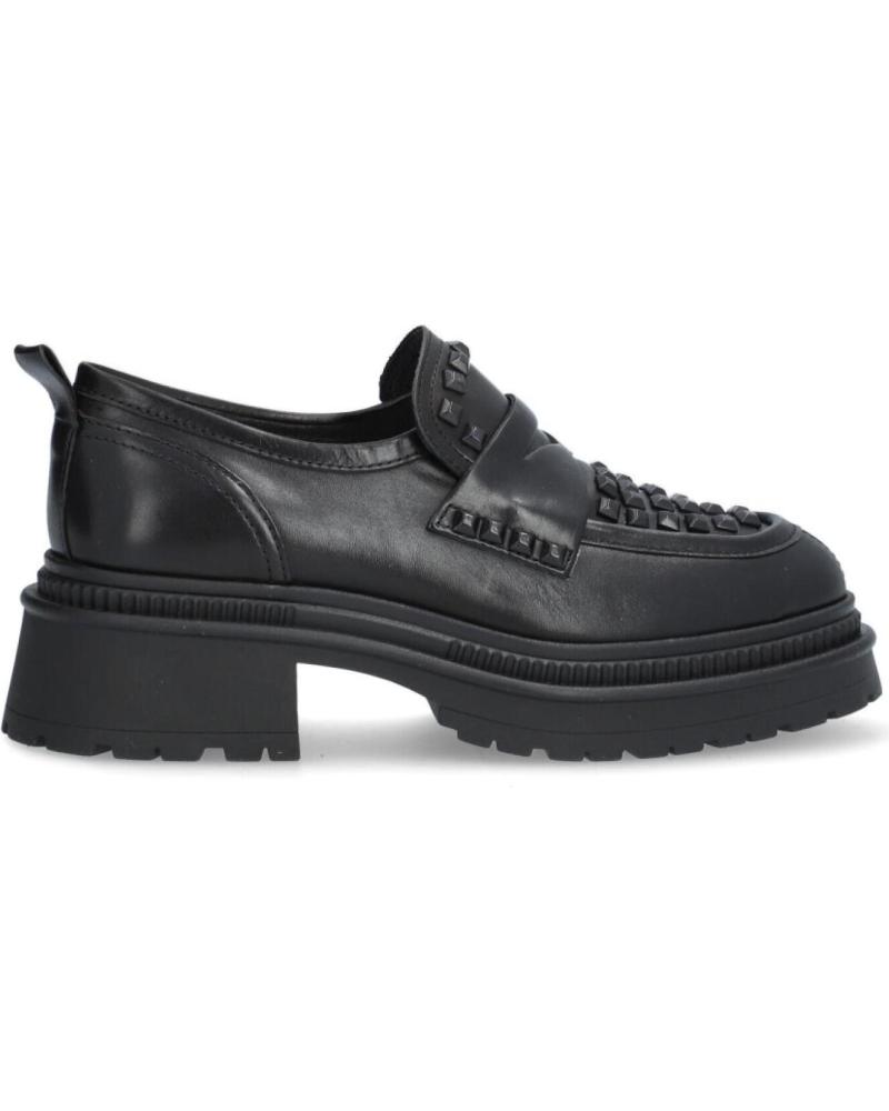 MOCASINES ALPE WOMAN CLAY 272717 DE PIEL NEGRA NEGRO