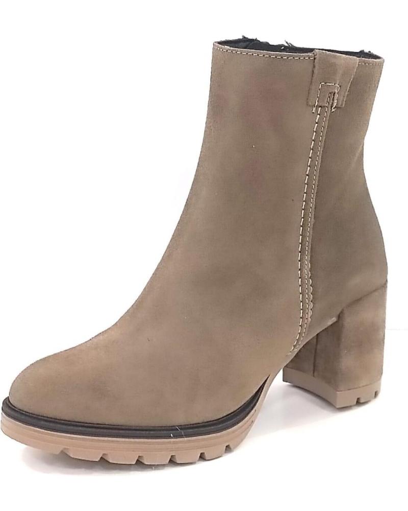 Botins de Mulher VIGUERA BOTIN CASUAL DE SERRAJE CON TACON Y SUELA DE GOMA TAUPE