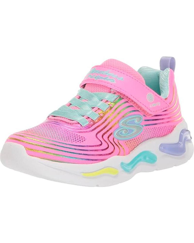 Deportivas de Niña SKECHERS S LIGHTS WAVY BEAMS ROSA
