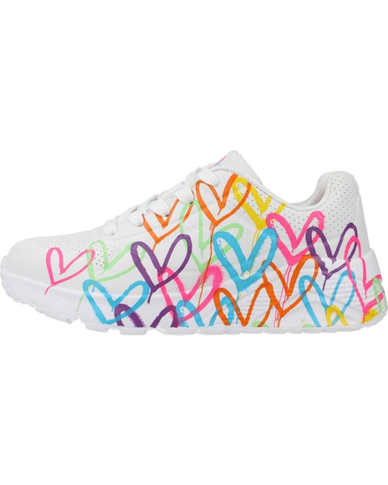 Deportivas de Mujer y Niña SKECHERS 314064L-WMN UNO LITE SPREAD THE LOVE WHITE-MULTI VARIOS COLORES
