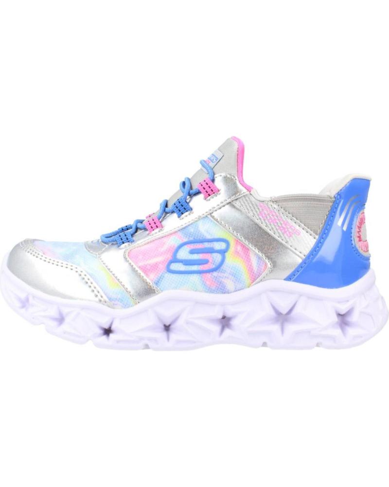 Deportivas de Niña SKECHERS SLIP-INS GALAXY LIGHTS GRIS