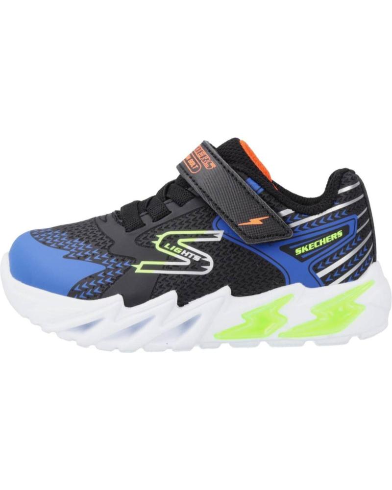 Deportivas de Niño SKECHERS FLEX-GLOW BOLT NEGRO