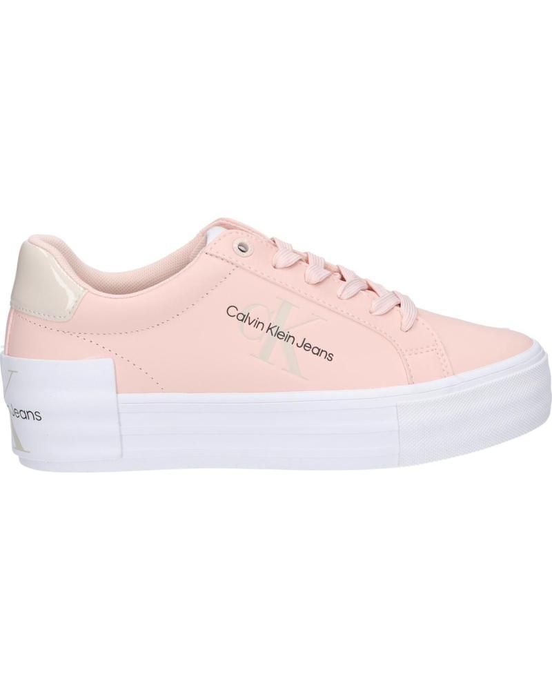 Zapatillas deporte de Mujer CALVIN KLEIN YW0YW01294 BOLD VULC FLATF 0J2 PEACH BLUSH-EGGSHELL