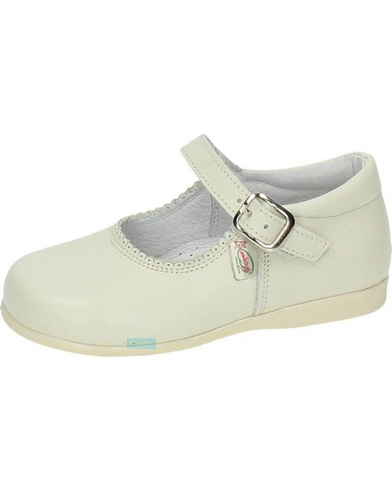 Zapatos de Niña BAMBINELLI 457 MERCEDITAS PIEL CON HEBILLA BEIGE
