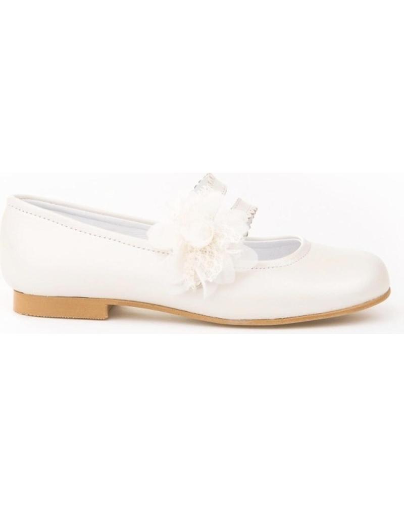 Bailarinas de Niña ANGELITOS ZAPATO COMUNION 992 BEIGE