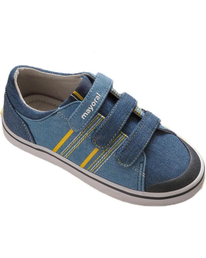 Deportivas de Niño MAYORAL ZAPATILLA LONA TRIPLE VELCRO 45385 JEANS