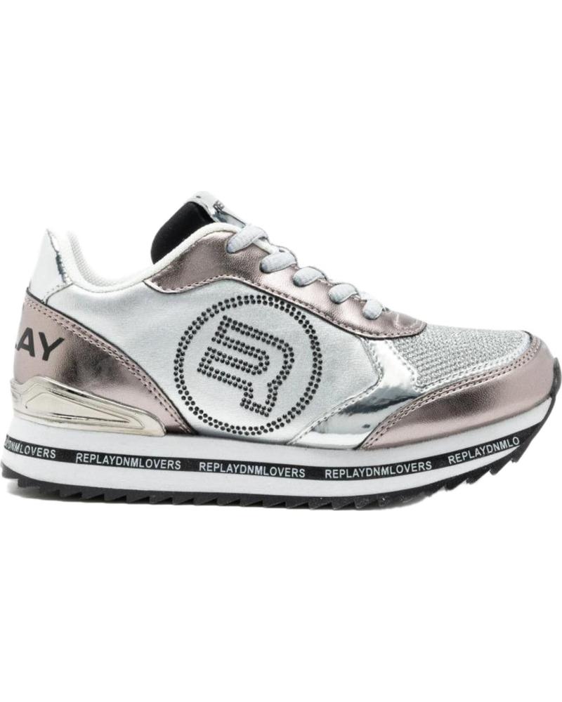 Deportivas de Niña REPLAY DEPORTIVA CASUAL METáLICO