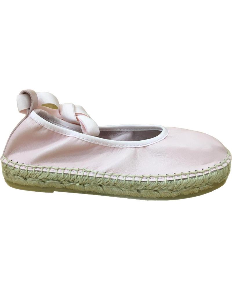 Bailarinas de Niña YOWAS ALPARGATA PIEL PISO ESPARTO ROSA