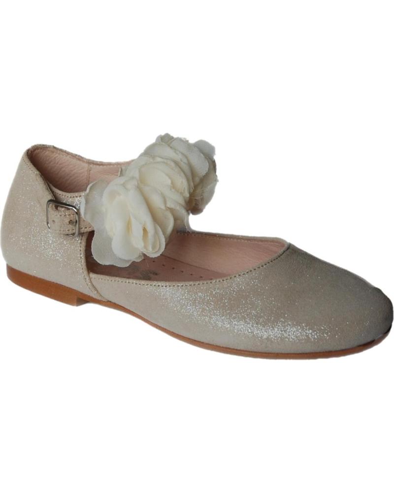 Sapatos de Menina YOWAS BAILARINAS 25501 COMUNION BEIGE