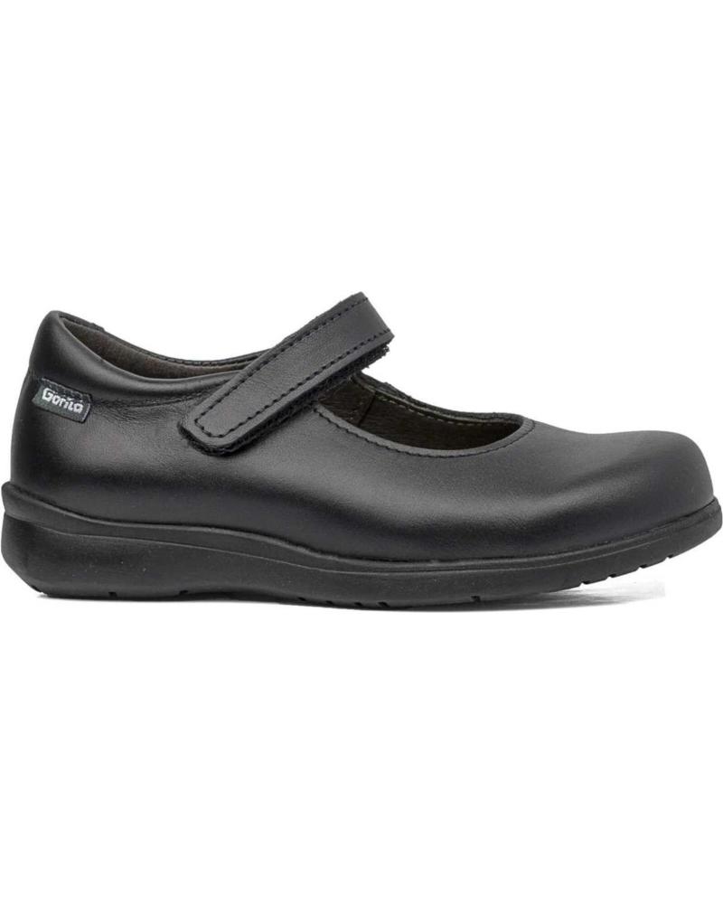 GORILA MERCEDITAS COLEGIAL VELCRO PIEL NEGRO NEGRO