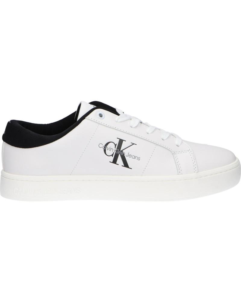 ZAPATILLAS CALVIN KLEIN CLASSIC CUPSOLE YM0YM00864 BLANCAS Y NEGRAS 01W BRIGHT WHITE-BLACK