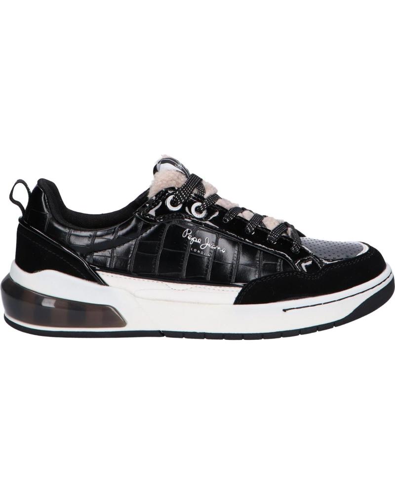 Zapatillas deporte de Mujer PEPE JEANS PLS31248 MARBLE CROCO 999 BLACK