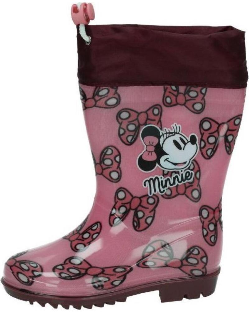 BOTAS DE AGUA ARTESANIA CERDA MINNIE MOUSE ROSA ROSA