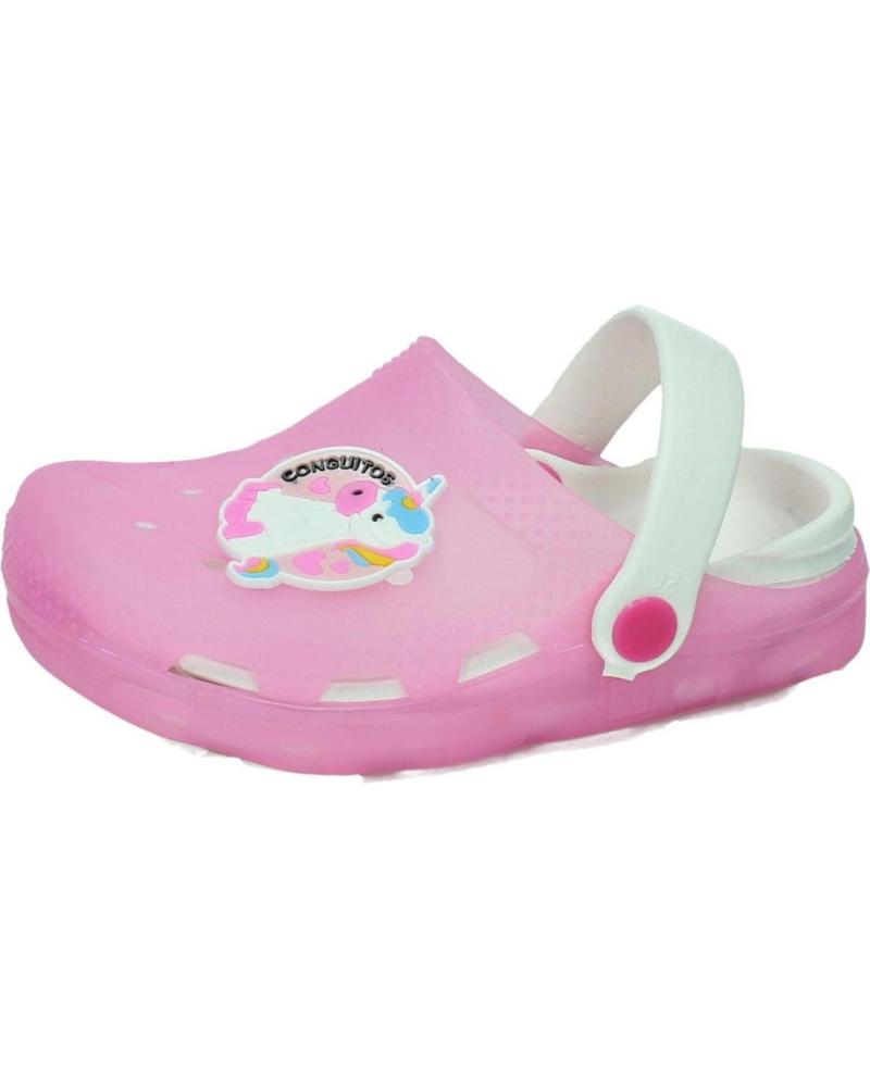 Zuecos de Niña CONGUITOS ZUECO GOMA LUCES ROSA