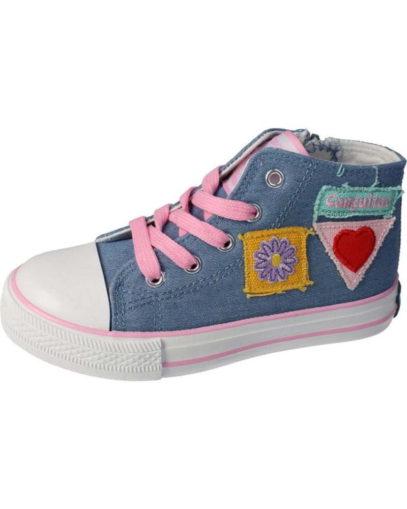 Deportivas de Niña CONGUITOS ZAPATILLAS ALTAS DE NINA PARCHES LONA DENIM NV128334 úNICO