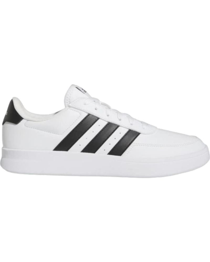 ZAPATILLAS CASUAL ADIDAS BLANCAS CON 3 RAYAS NEGRAS BLANCO