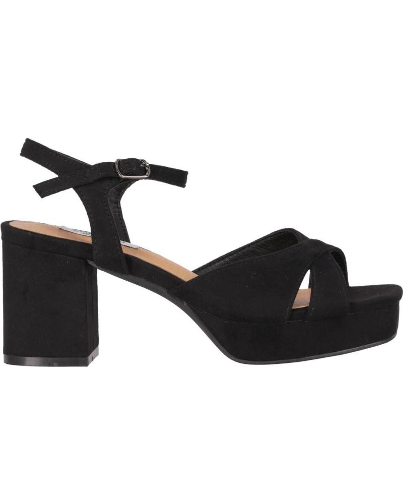 SANDALIAS DE TACÓN CHIKA10 FLORA 22 NEGRAS NEGRO-BLACK