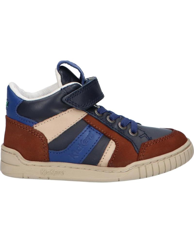 Deportivas de Niño KICKERS 878831-10 WINCKY 93 MARRON BLEU MAR