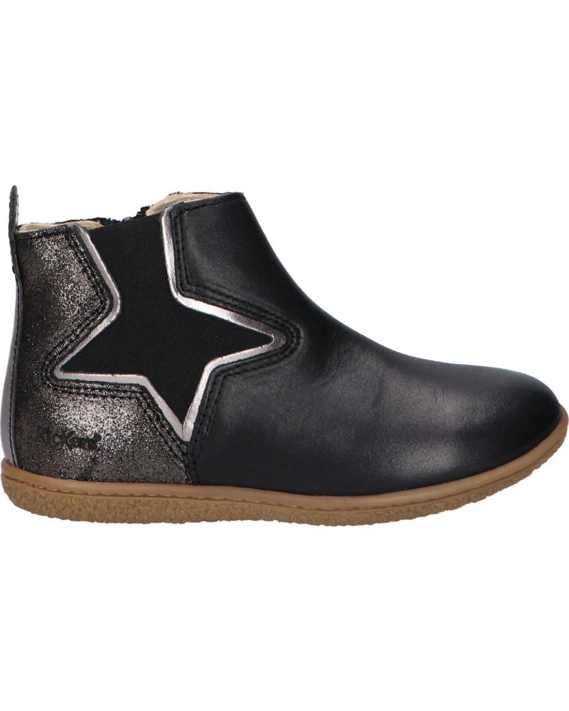 Botas de Niña KICKERS 744617-30 VERMILLON 83 NOIR ARGENT