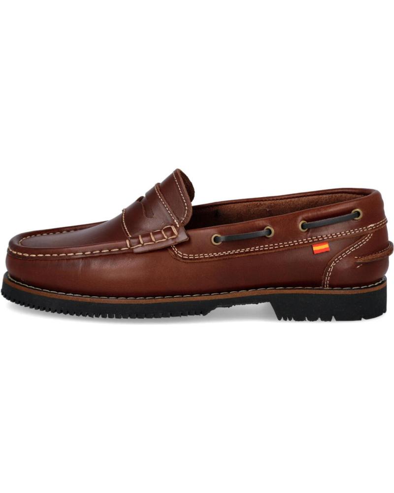 MOCASINES NÁUTICOS L&R SHOES LR SHOES 2452 2 EN CUERO MARRÓN PARA HOMBRE CUERO