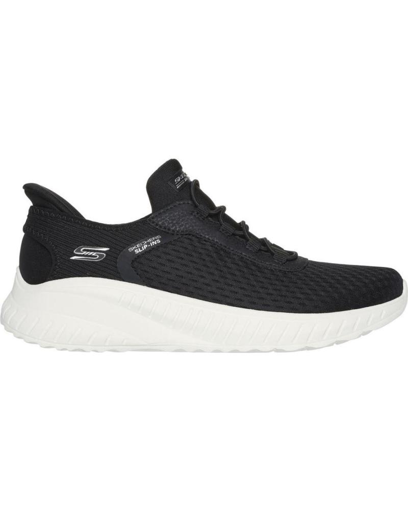 Zapatillas deporte de Mujer SKECHERS SLIP-INS BOBS SQUADS NEGRO