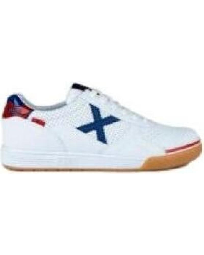 ZAPATILLAS MUNICH G-3 PROFIT 405 3111405 BLANCAS CON DETALLES AZUL Y ROJO BLANCO
