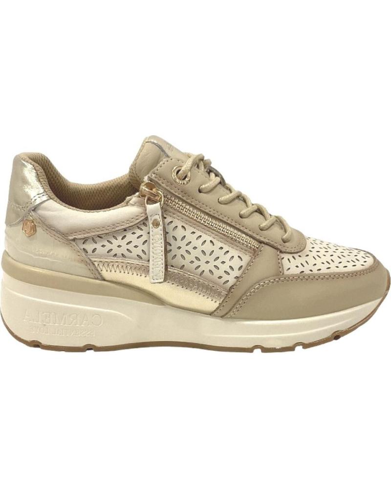 Zapatillas deporte de Mujer CARMELA ZAPATILLAS PIEL BEIGE 03 BEIGE