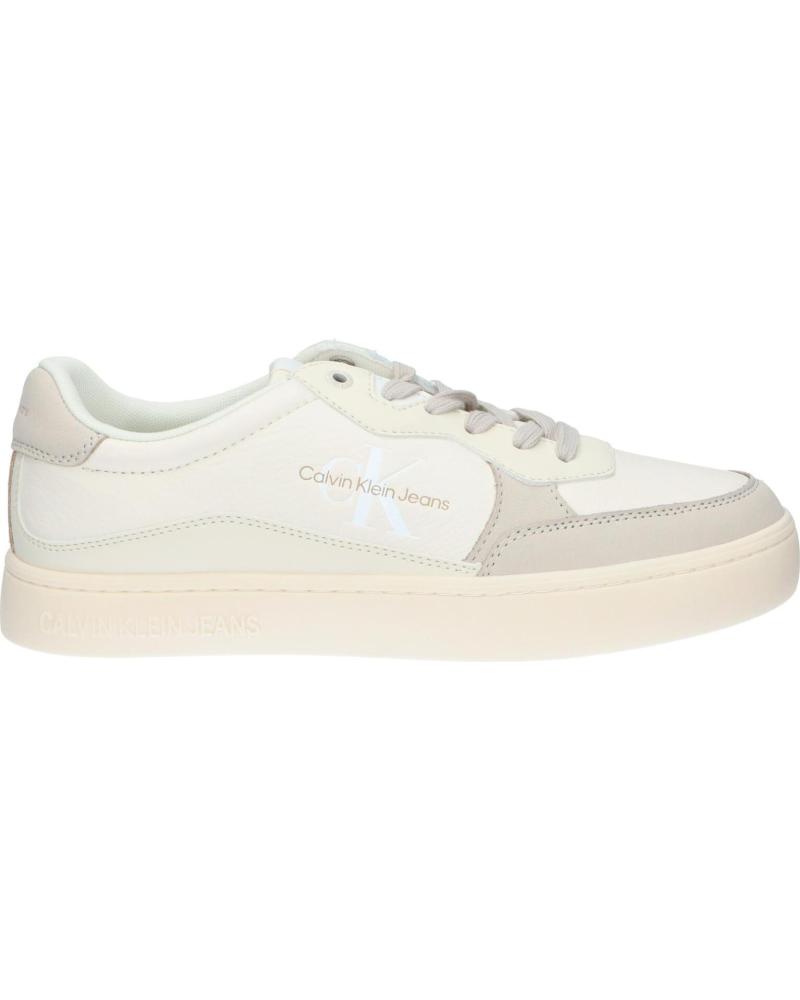 Zapatillas deporte de Hombre CALVIN KLEIN YM0YM00885 CLASSIC CUPSOLE 0GF CREAMY WHITE-EGGSHELL