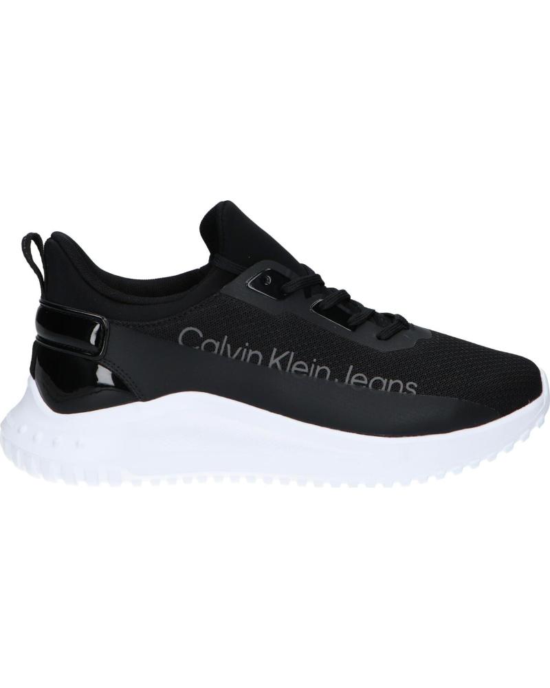 Zapatillas deporte de Mujer CALVIN KLEIN YW0YW01303 EVA RUN SLIPON 0GM BLACK-BRIGHT WHITE