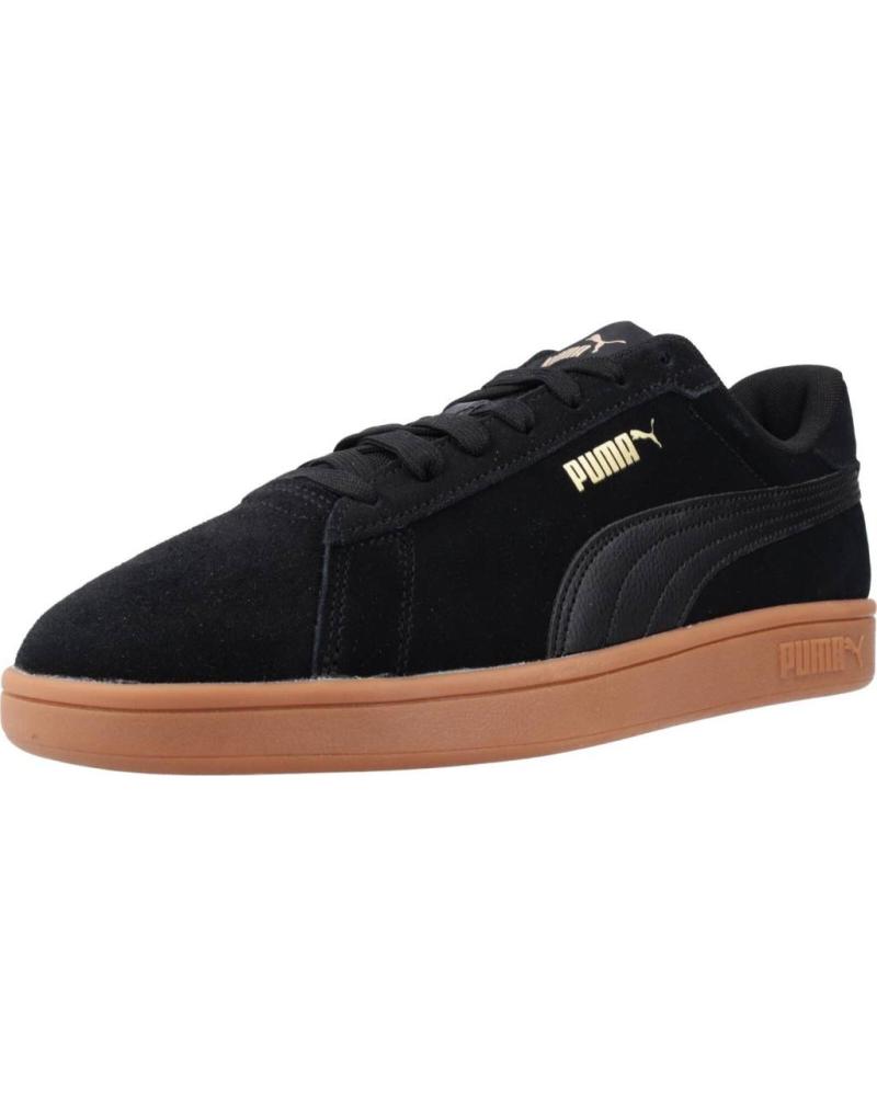 ZAPATILLAS PUMA SMASH 3.5 390984 - NEGRO CON SUELA CARAMELO NEGRO