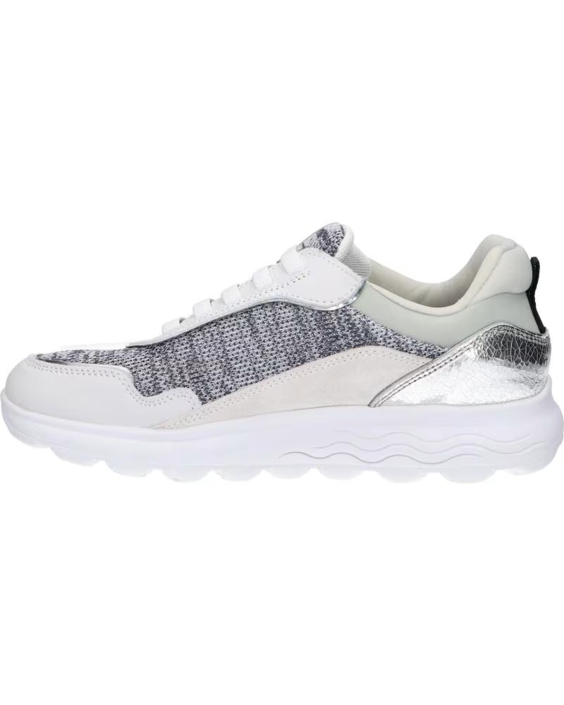 Geox D Spherica Zapatillas Malla Técnica Gris y Plata