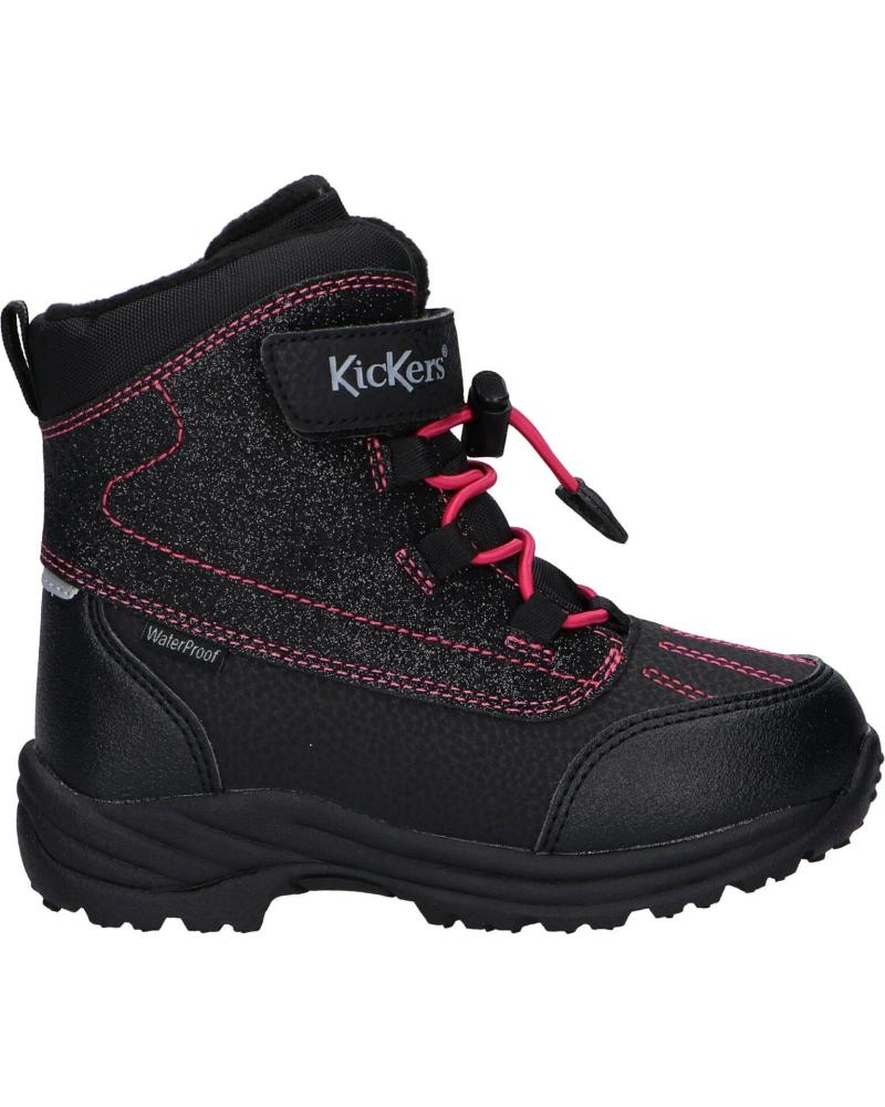 Botas de Mujer y Niña y Niño KICKERS 736602-30 JUMP WPF 81 NOIR ROSE BRILLANT