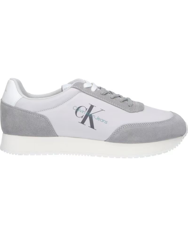 Calvin Klein YM0YM00746 Retro Runner 0IX Oyster Mushroom-formal Grey