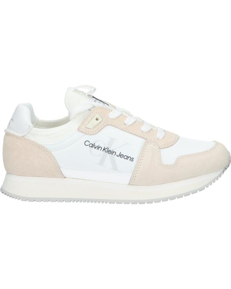 Zapatillas deporte de Mujer CALVIN KLEIN YW0YW00840 RUNNER SOCK 0K8 BRIGHT WHITE-CREAMY WHITE