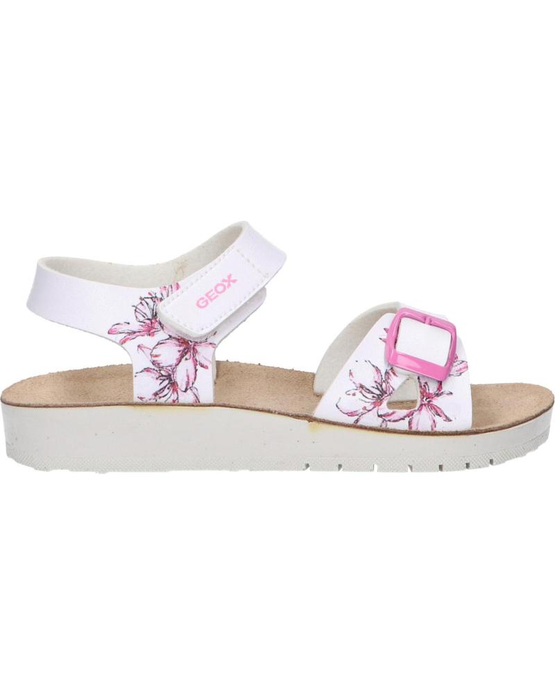 Sandalias de Niña GEOX J15EAB 000QD J SANDAL COSTAREI C0563 WHITE-FUCHSIA