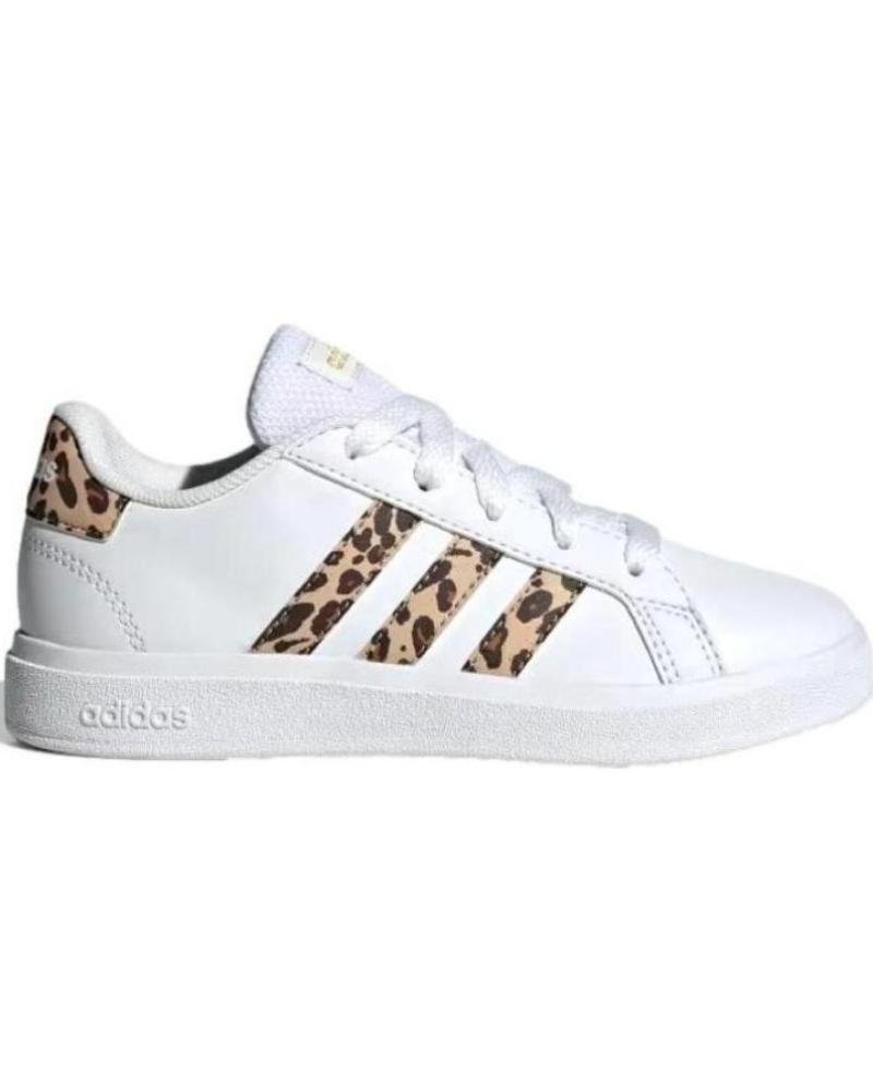 ZAPATILLAS ADIDAS GRAND COURT 2.0 K IG1187 BLANCAS CON ESTAMPADO ANIMAL BLANCO