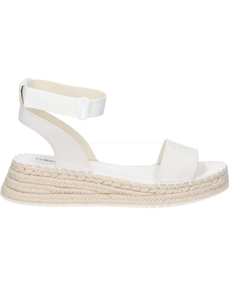 Sandalias de Mujer Calvin Klein YW0YW00977 Sporty Wedge 0F9 Creamy White-bright White