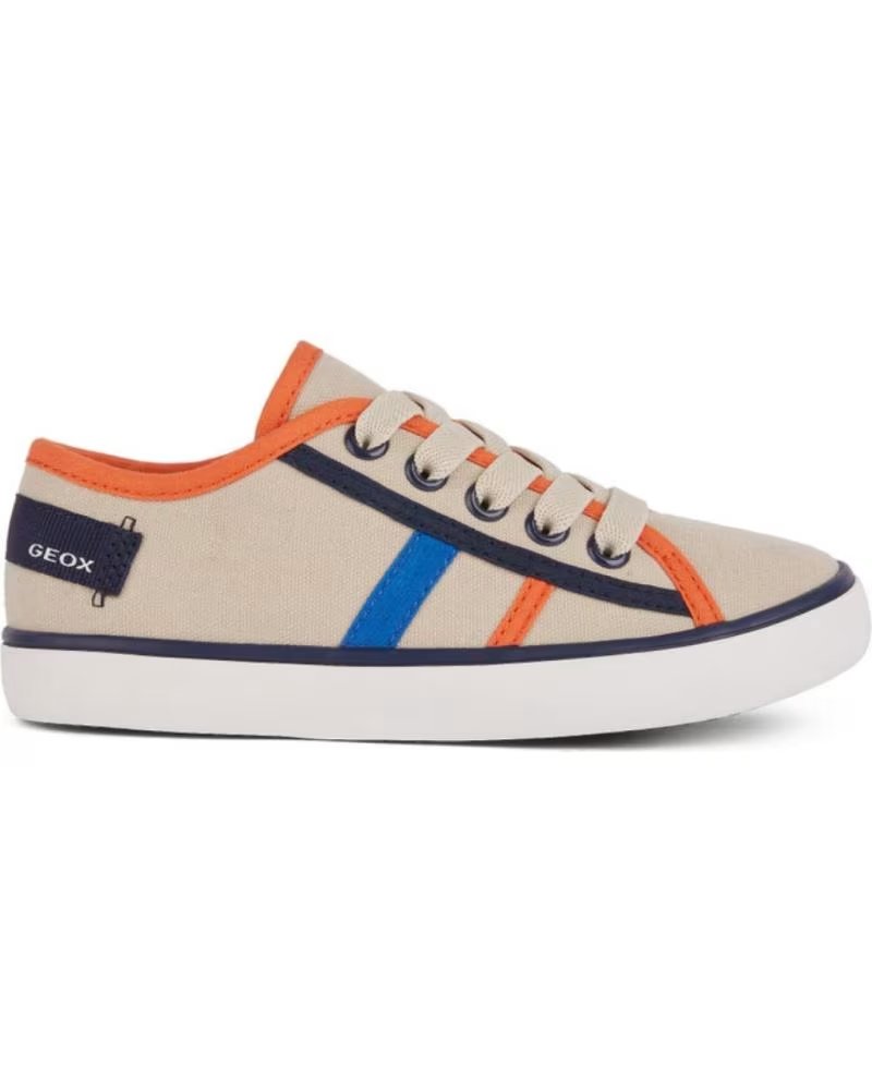 Deportivas de Niña y Niño GEOX ZAPATILLAS VESTIR LONA BEIGE-ORANGE