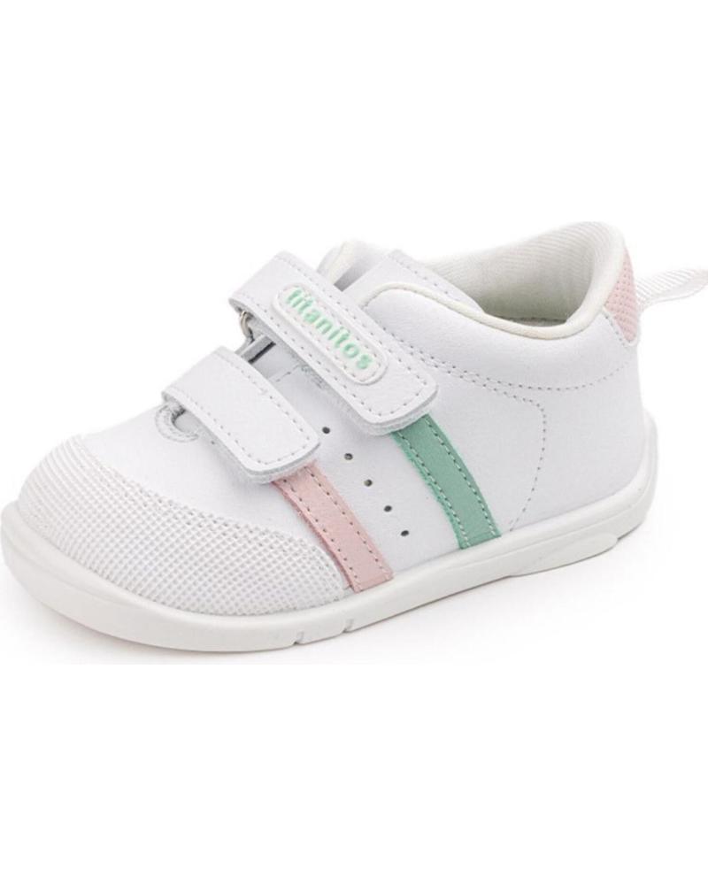 Esportes de Menina TITANITOS ZAPATILLAS DE DEPORTE BLANCO Y ROSA