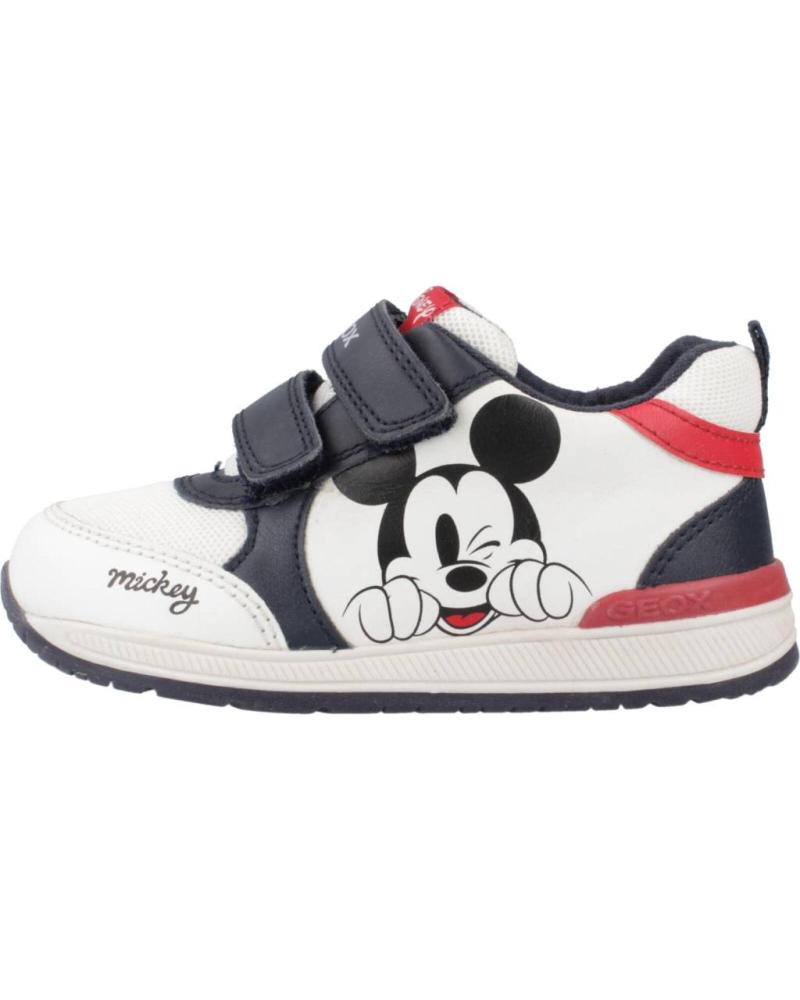 ZAPATILLAS GEOX B RISHON NIÑO CON MICKEY MOUSE C0899 WHITE-NAVY BLANCO