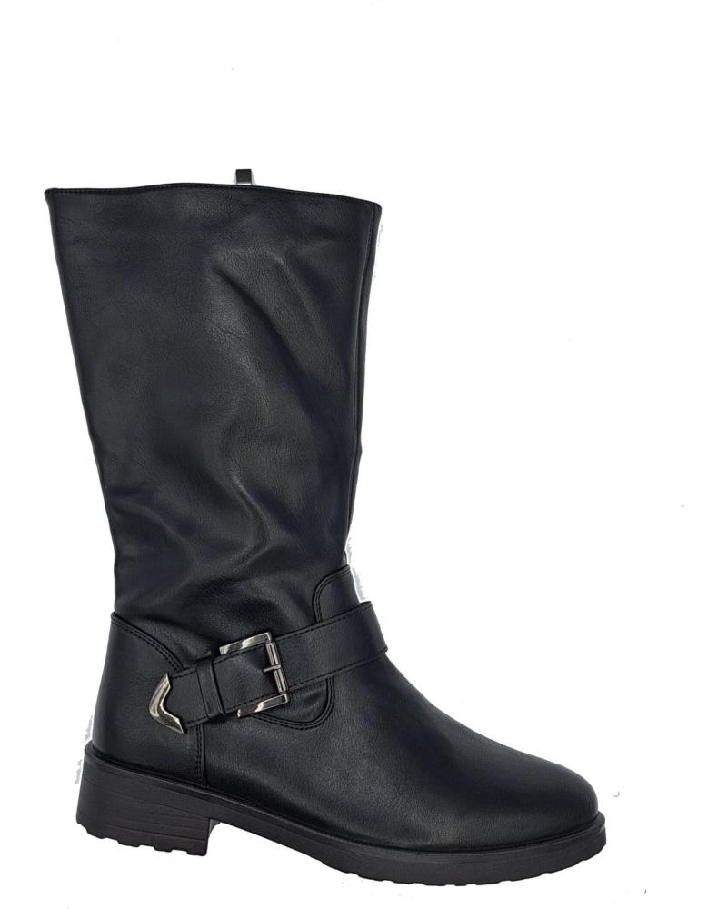 Botas de Mulher DAVINIA BOTA PLANA MUJER NEGRO