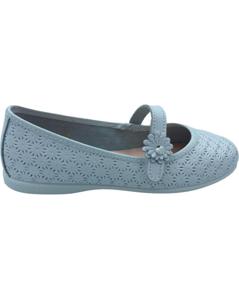 Sapatos de Menina XIQUETS MERCEDITA PIEL GRABADA BLANCO