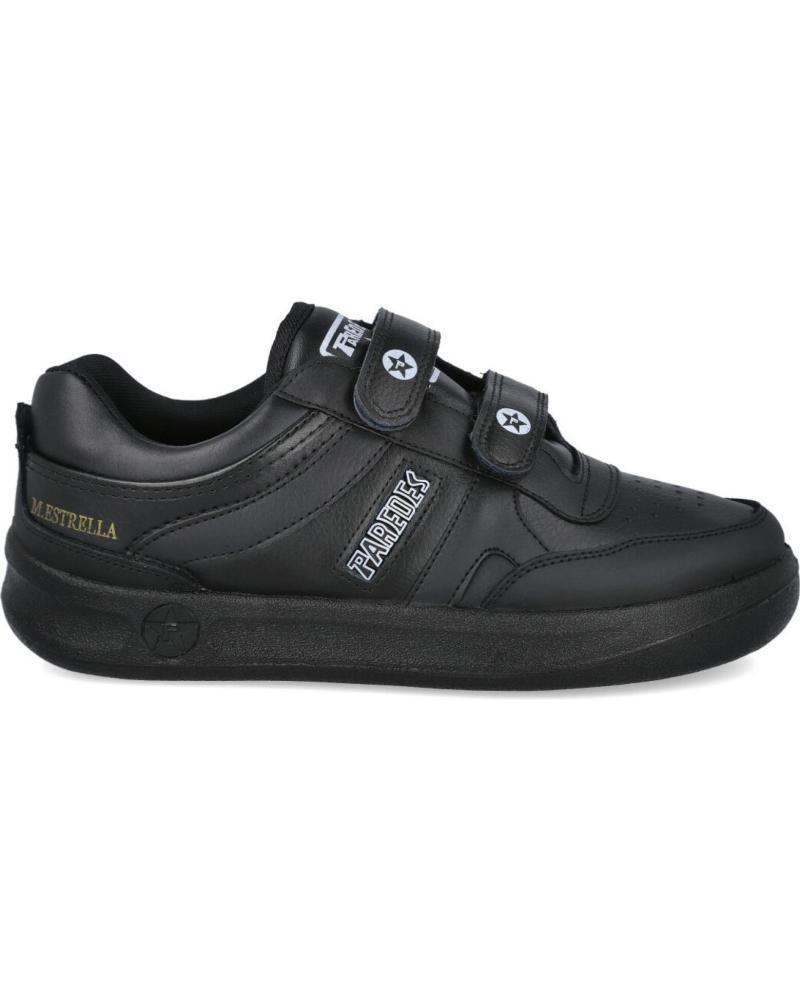 ZAPATILLAS CASUAL HOMBRE PAREDES ESTRELLA NEGRO CON VELCRO NEGRO