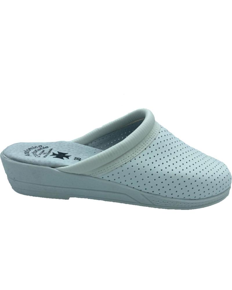 Calzado de casa de Mujer CALZADOMANIA ZUECO TRABAJO BLANCO