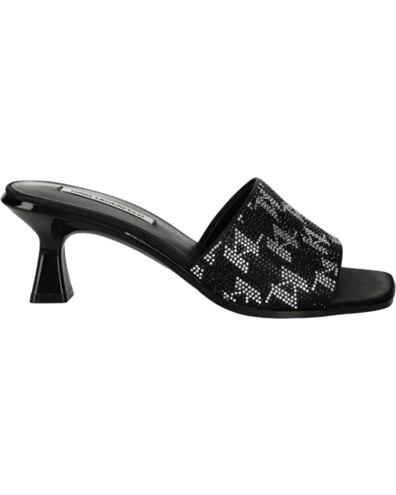 Chanclas de Mujer KARL LAGERFELD PANACHE II RHINESTONES SLIDE KL30112 NEGRO
