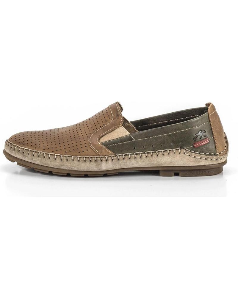 MOCASINES FLUCHOS CAMPING SURF COM 2 DE CUERO MARRÓN SURF CUERO COM 2