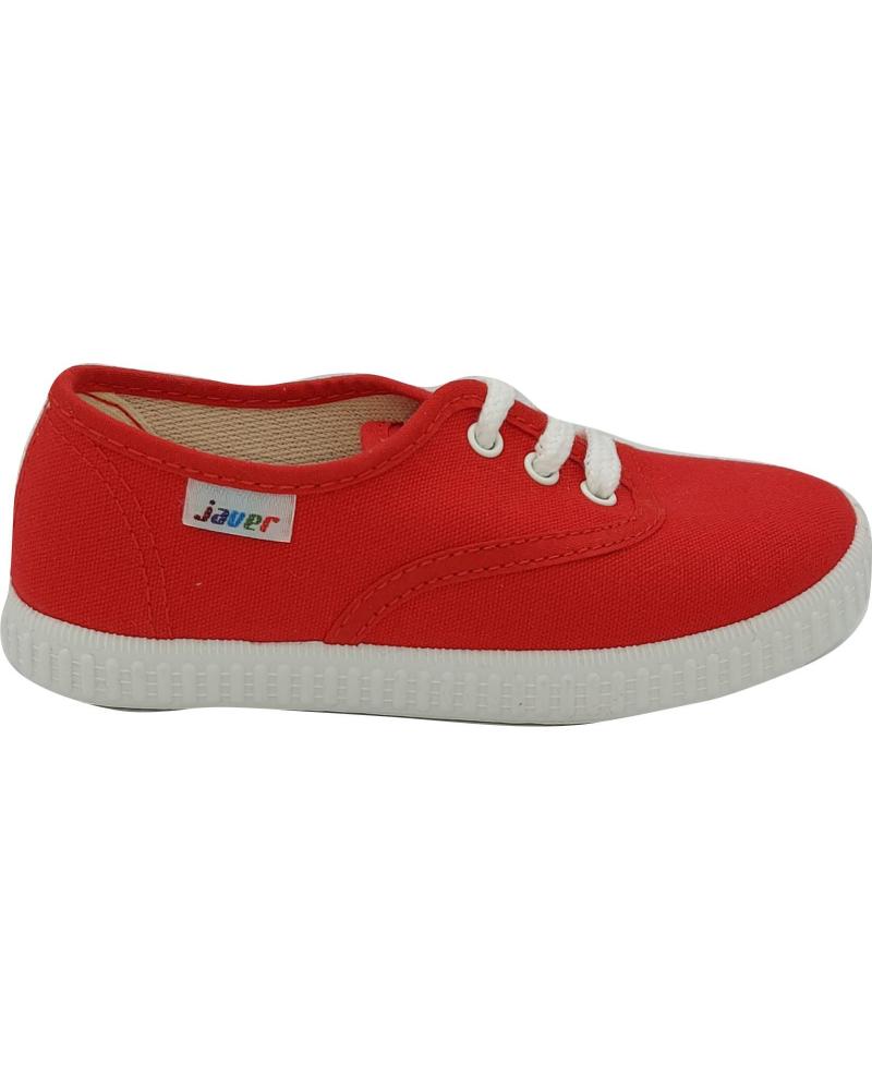 Deportivas de Mujer y Niña y Niño JAVER ZAPATILLA LONA CORDON ROJO