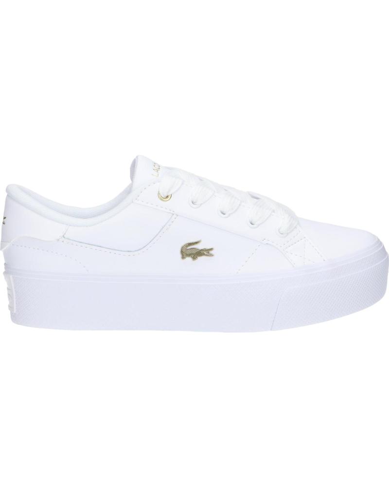 Deportivas de Mujer y Niña y Niño LACOSTE ZAPATILLAS LACOSTE ZIANE PLATFORM 216 PARA MUJER 216 WHT-GLD