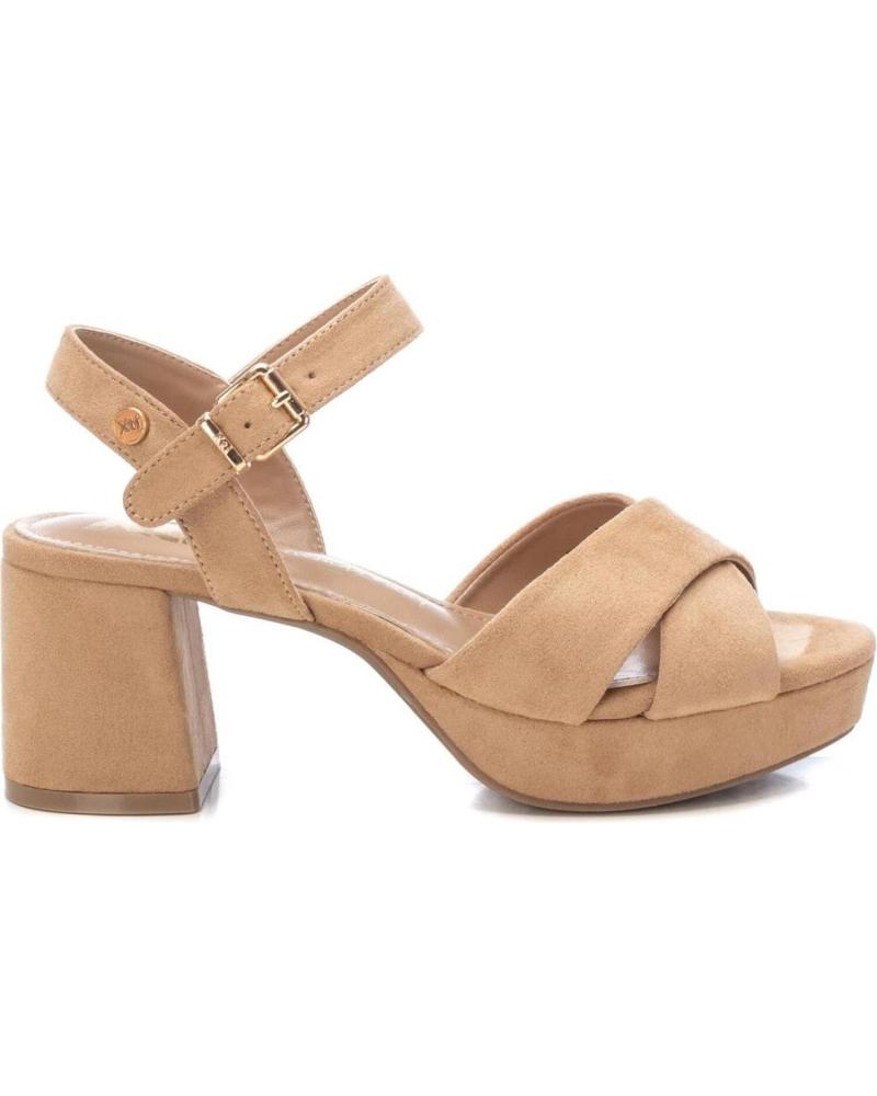 SANDALIAS DE TACÓN BLOQUE XTI 142359 BEIGE PARA MUJER BEIGE
